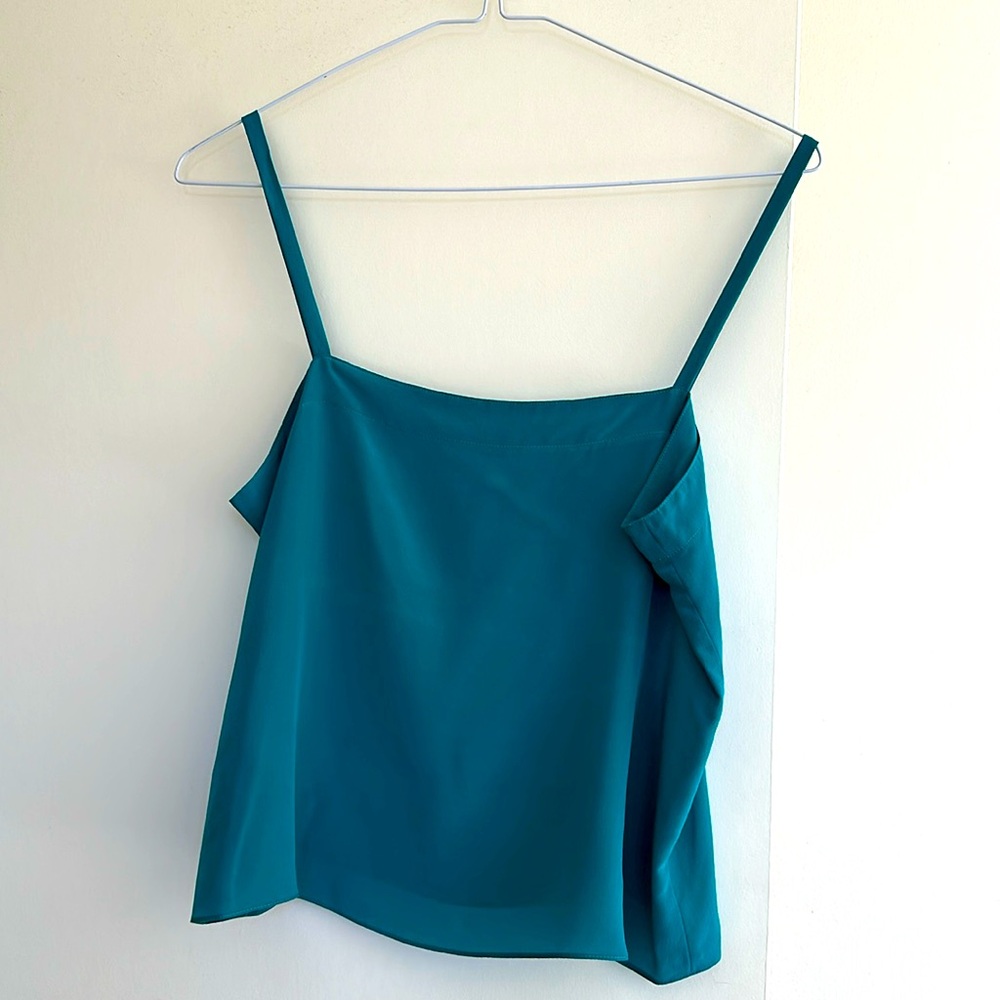 Teal green/blue silk camisole
